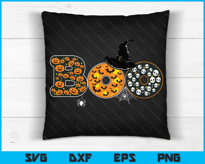 Scary Boo With Spiders and Witch Hat Halloween Costume SVG PNG Digital Cutting Files Scary Boo With Spiders and Witch Hat Halloween Costume SVG PNG Digital Cutting Files