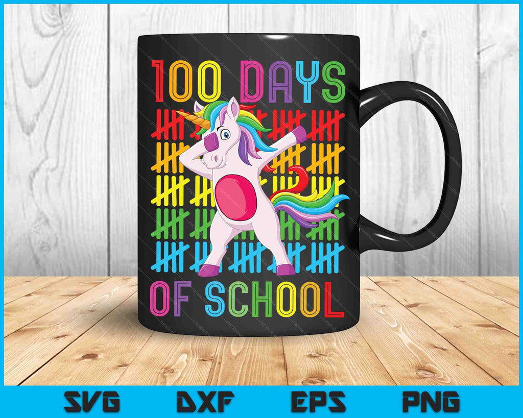 100 Days Of School Unicorn 100 Days Smarter 100th Day SVG PNG Files ...