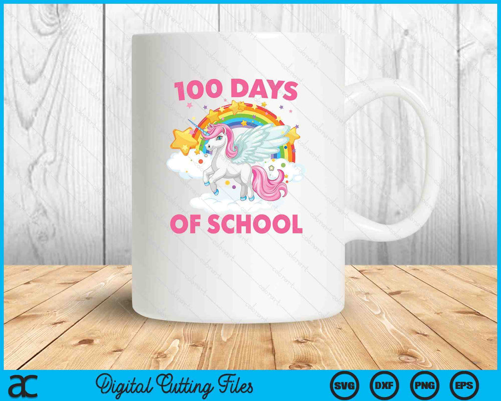 100 Days Of School Unicorn Girls Teacher 100th Day Of School SVG Files ...