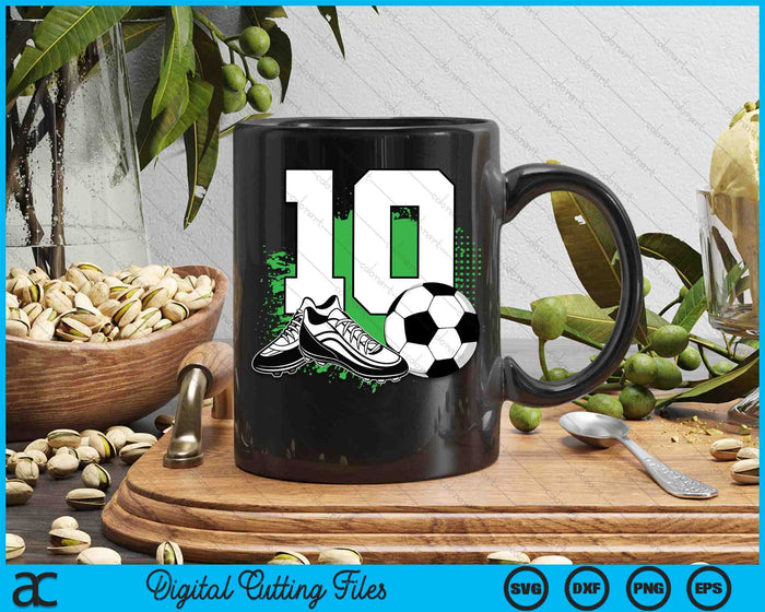 10th Birthday Boys 10 Years Soccer Football Player Birthday SVG PNG Digital Cutting Files 10th Birthday Boys 10 Years Soccer Football Player Birthday SVG PNG Digital Cutting Files