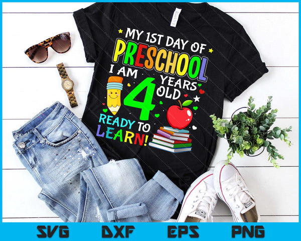 1st Day Of Preschool Boys Girls First Day Of Pre-K SVG PNG Digital Printable Files