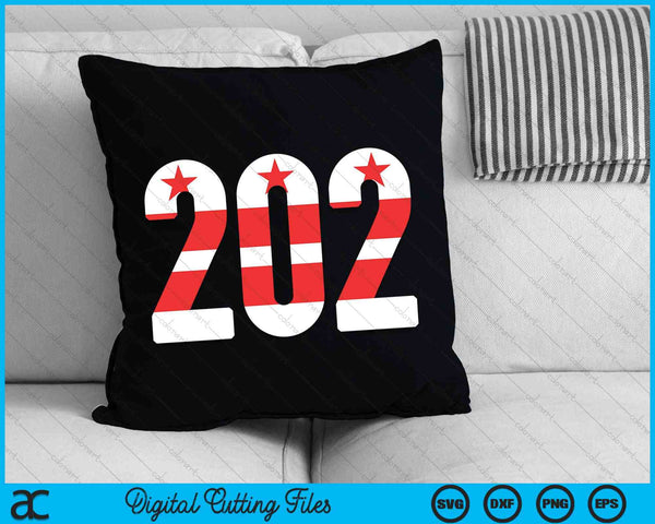 202 Area Code Cool & Awesome DC State Flag SVG PNG Digital Cutting Files