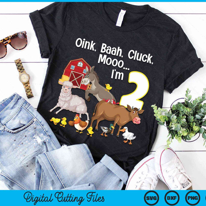 2nd Birthday Two Year Old Farm Birthday Party Animals SVG PNG Digital Cutting File 2nd Birthday Two Year Old Farm Birthday Party Animals SVG PNG Digital Cutting File