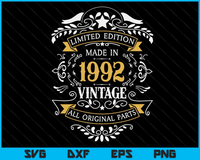 31 Years Old 31st Birthday Made Born in 1992 Men Women Idea SVG PNG Digital Cutting Files 31 Years Old 31st Birthday Made Born in 1992 Men Women Idea SVG PNG Digital Cutting Files