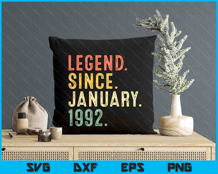 33 Year Old Gifts Legend January 1992 33rd Birthday Men Dad SVG PNG Digital Printable Files 33 Year Old Gifts Legend January 1992 33rd Birthday Men Dad SVG PNG Digital Printable Files