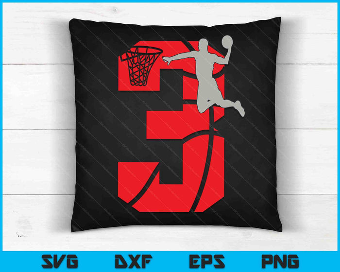 3 Year Old 3rd Basketball Birthday Party Theme SVG PNG Digital Cutting Files 3 Year Old 3rd Basketball Birthday Party Theme SVG PNG Digital Cutting Files