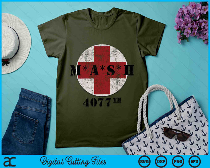 4077 Army 4077th In Red Cross Military Vintage SVG PNG Digital Cutting Files 4077 Army 4077th In Red Cross Military Vintage SVG PNG Digital Cutting Files