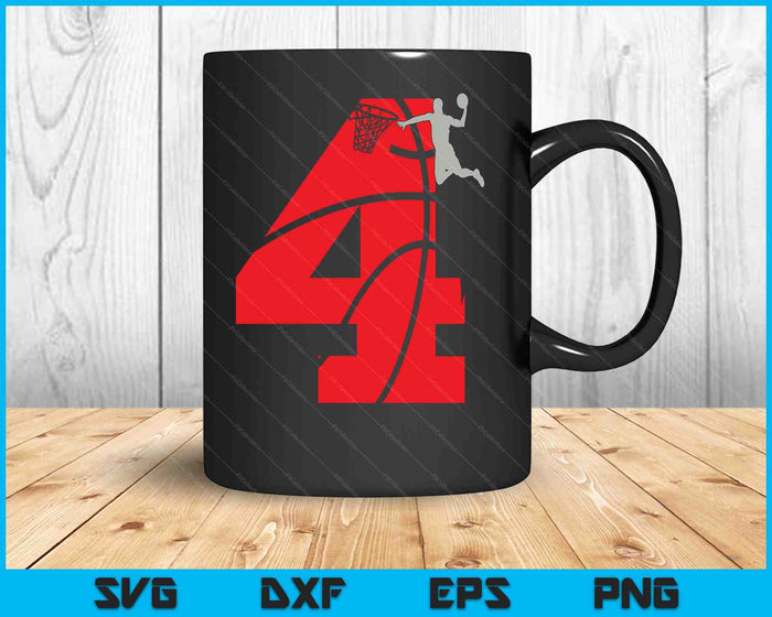 4 Year Old 4th Basketball Birthday Party Theme SVG PNG Digital Cutting Files 4 Year Old 4th Basketball Birthday Party Theme SVG PNG Digital Cutting Files
