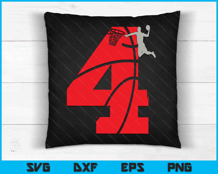 4 Year Old 4th Basketball Birthday Party Theme SVG PNG Digital Cutting Files 4 Year Old 4th Basketball Birthday Party Theme SVG PNG Digital Cutting Files