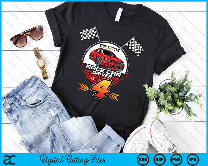 4 Year Old Race Car Birthday 4th Racing Party SVG PNG Digital Printable Files 4 Year Old Race Car Birthday 4th Racing Party SVG PNG Digital Printable Files