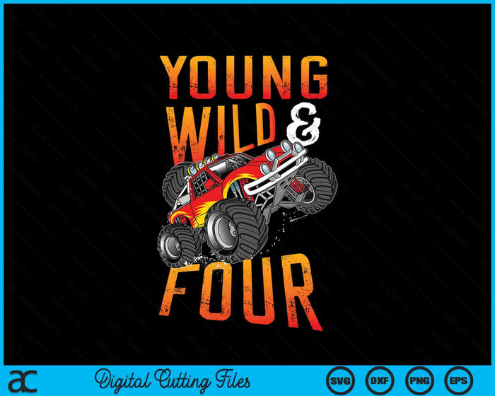 4th Birthday Boy Monster Truck Rule JAM Four Years SVG PNG Digital Printable Files 4th Birthday Boy Monster Truck Rule JAM Four Years SVG PNG Digital Printable Files