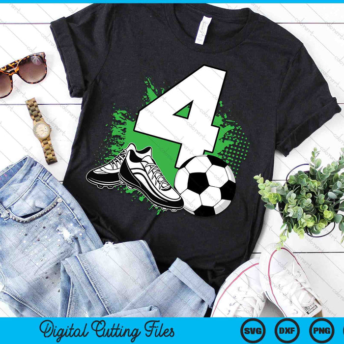 4th Birthday Boys 4 Years Soccer Football Player Birthday SVG PNG Digital Cutting Files 4th Birthday Boys 4 Years Soccer Football Player Birthday SVG PNG Digital Cutting Files