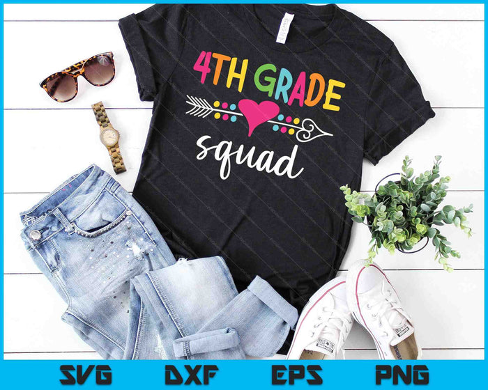 4th Grade Squad Fourth Teacher Student Team Back To School SVG PNG Cutting Printable Files 4th Grade Squad Fourth Teacher Student Team Back To School SVG PNG Cutting Printable Files