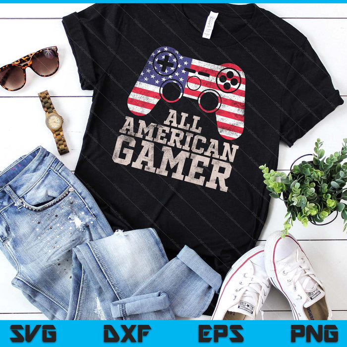 4th July All American Gamer Patriot Men Boys Kids Teen Youth SVG PNG Digital Cutting File 4th July All American Gamer Patriot Men Boys Kids Teen Youth SVG PNG Digital Cutting File
