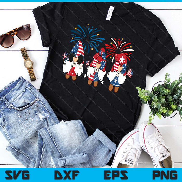 4th Of July American Gnomes Celebrating Independence Day SVG PNG Digital Cutting Files 4th Of July American Gnomes Celebrating Independence Day SVG PNG Digital Cutting Files