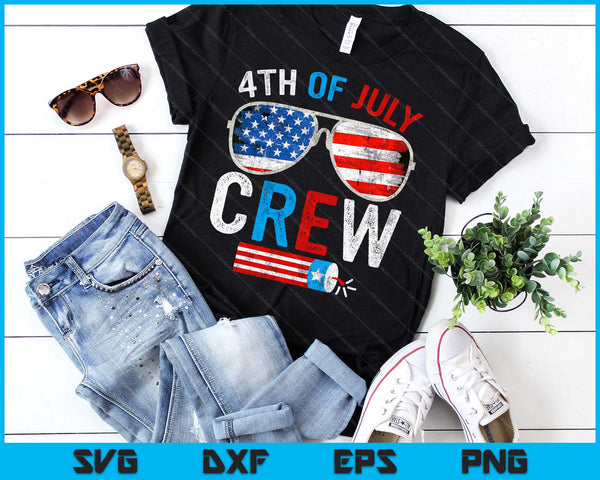4th Of July Crew Matching Family SVG PNG Digital Printable Files