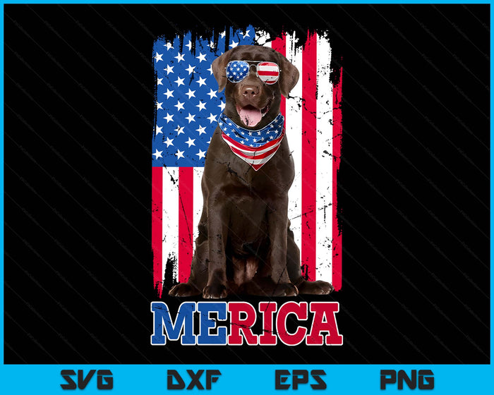 4th Of July USA Patriotic Chocolate Lab SVG PNG Digital Printable Files 4th Of July USA Patriotic Chocolate Lab SVG PNG Digital Printable Files