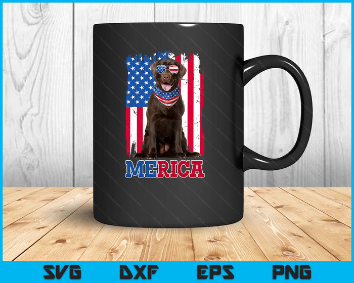 4th Of July USA Patriotic Chocolate Lab SVG PNG Digital Printable Files 4th Of July USA Patriotic Chocolate Lab SVG PNG Digital Printable Files