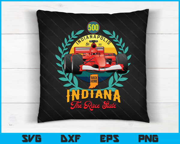 500 Indianapolis Indiana the Race State Checkered Flag SVG PNG Cutting Printable Files