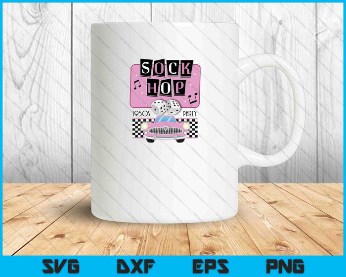 50s Sock Hop Dance Retro 1950s Party Doo Wop Rockabilly Pink SVG PNG Cutting Printable Files 50s Sock Hop Dance Retro 1950s Party Doo Wop Rockabilly Pink SVG PNG Cutting Printable Files
