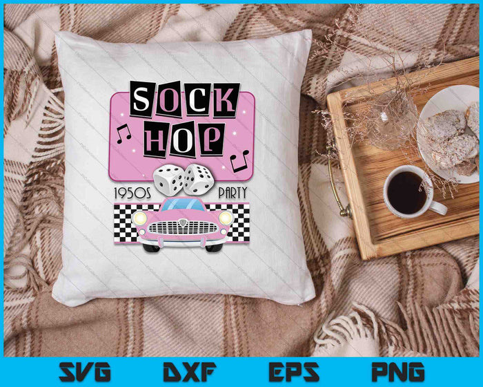 50s Sock Hop Dance Retro 1950s Party Doo Wop Rockabilly Pink SVG PNG Cutting Printable Files 50s Sock Hop Dance Retro 1950s Party Doo Wop Rockabilly Pink SVG PNG Cutting Printable Files