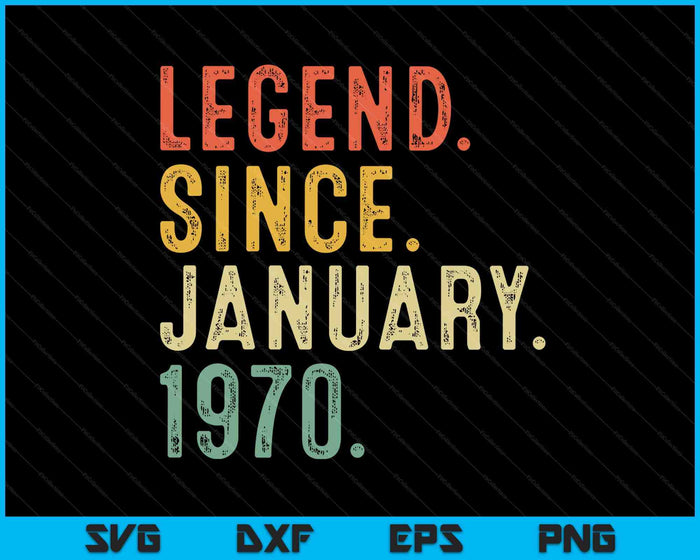 55 Year Old Gifts Legend January 1970 55th Birthday Men Dad SVG PNG Digital Printable Files 55 Year Old Gifts Legend January 1970 55th Birthday Men Dad SVG PNG Digital Printable Files