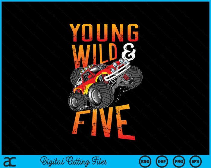 5th Birthday Boy Monster Truck Rule JAM Five Years SVG PNG Digital Printable Files 5th Birthday Boy Monster Truck Rule JAM Five Years SVG PNG Digital Printable Files