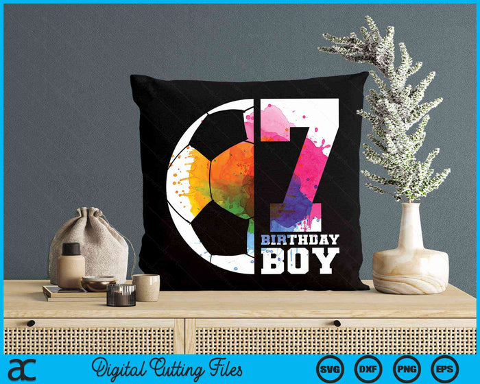 7 Birthday Boy Soccer 7th Birthday SVG PNG Digital Cutting Files 7 Birthday Boy Soccer 7th Birthday SVG PNG Digital Cutting Files