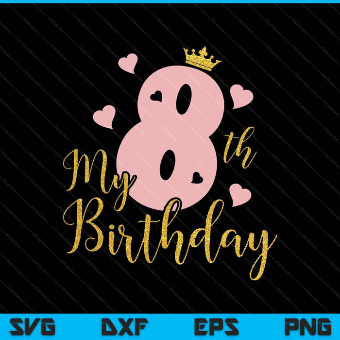 Eight My Birthday 8th Birthday SVG PNG Cutting Printable Files Eight My Birthday 8th Birthday SVG PNG Cutting Printable Files