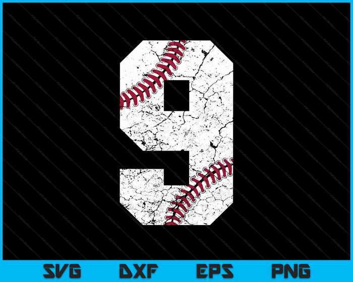9e verjaardag 2023 honkbal SVG PNG snijden afdrukbare bestanden 9e verjaardag 2023 honkbal SVG PNG snijden afdrukbare bestanden