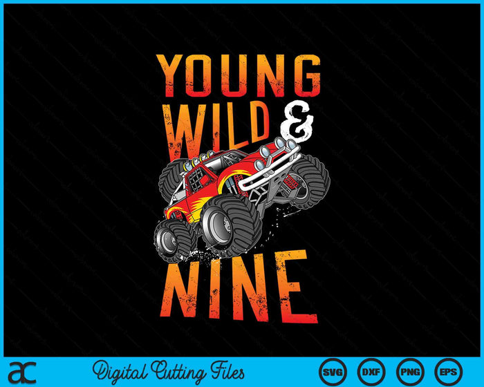 9th Birthday Boy Monster Truck Rule JAM Nine Years SVG PNG Digital Printable Files 9th Birthday Boy Monster Truck Rule JAM Nine Years SVG PNG Digital Printable Files