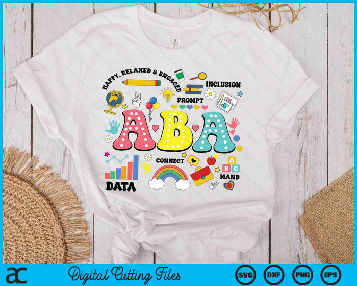 ABA Therapist Behavior Analyst Autism Therapy RBT Floral SVG PNG Digital Printable Files ABA Therapist Behavior Analyst Autism Therapy RBT Floral SVG PNG Digital Printable Files