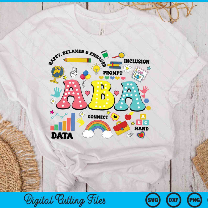 ABA Therapist Behavior Analyst Autism Therapy RBT Floral SVG PNG Digital Printable Files ABA Therapist Behavior Analyst Autism Therapy RBT Floral SVG PNG Digital Printable Files