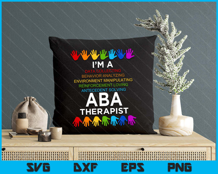 ABA Therapist Data Behavior Analyst Autism Therapy SVG PNG Digital Cutting Files
