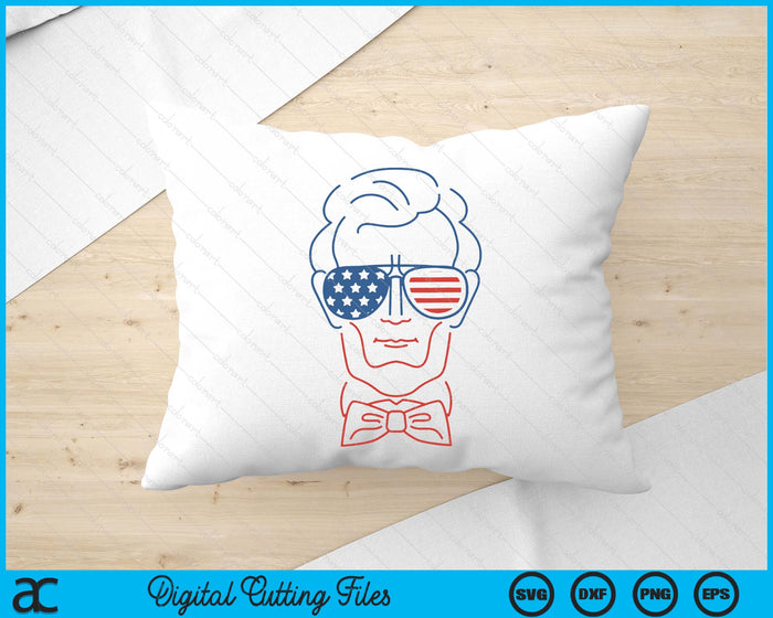 Abe Line Drawing USA 4th Of July President Abraham Lincoln SVG PNG Digital Cutting Files Abe Line Drawing USA 4th Of July President Abraham Lincoln SVG PNG Digital Cutting Files