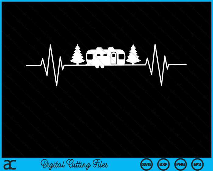 Airstream Camper Heartbeat SVG PNG Digital Cutting Files