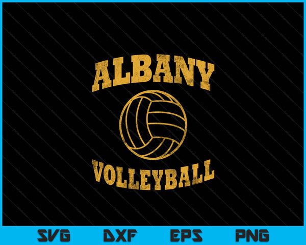 Albany Volleyball Classic Vintage Distressed SVG PNG Digital Cutting Files