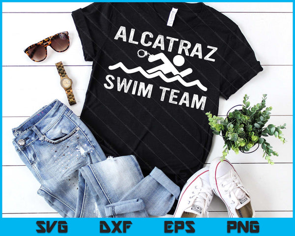 Alcatraz Swim Team Perpetrator Jail Prison Inmate Police SVG PNG Digital Printable Files