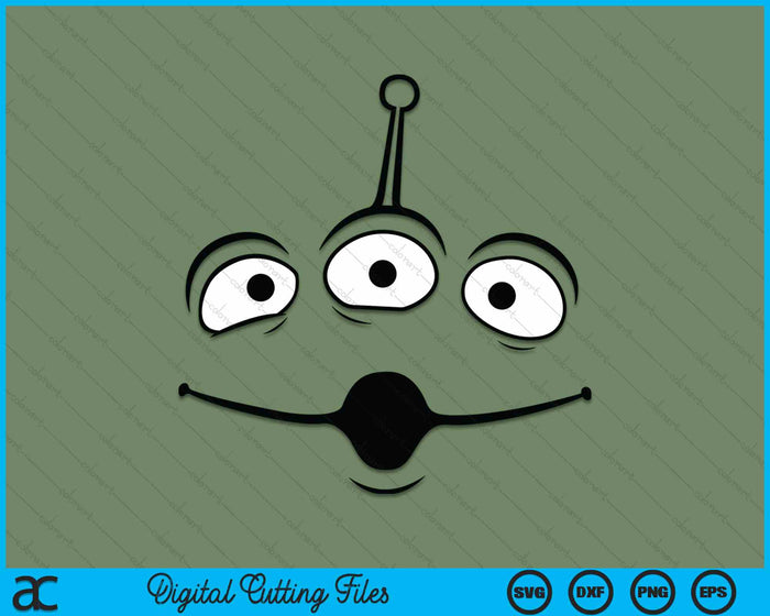 Alien Face Halloween Costume SVG PNG Digital Cutting File Alien Face Halloween Costume SVG PNG Digital Cutting File