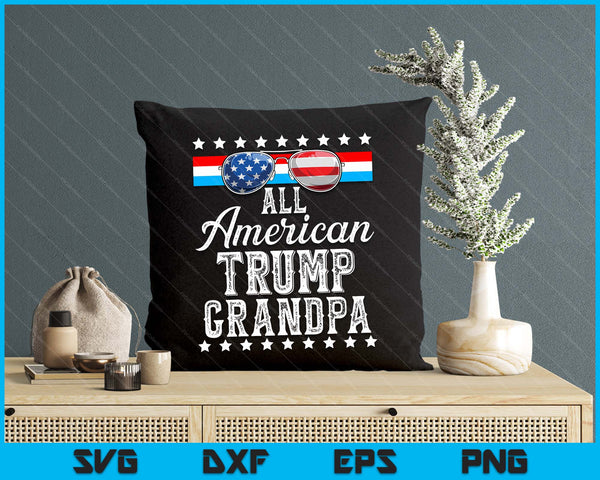 All American Trump Grandpa American Flag Sunglasses SVG PNG Digital Printable Files