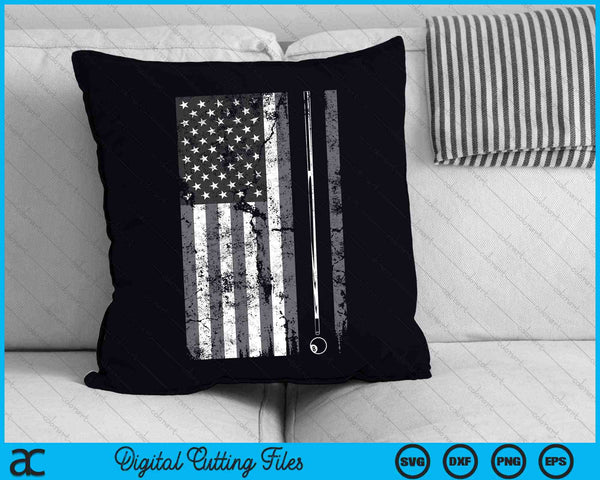 American Flag Billiard Stick Cute Table Game SVG PNG Digital Cutting Files