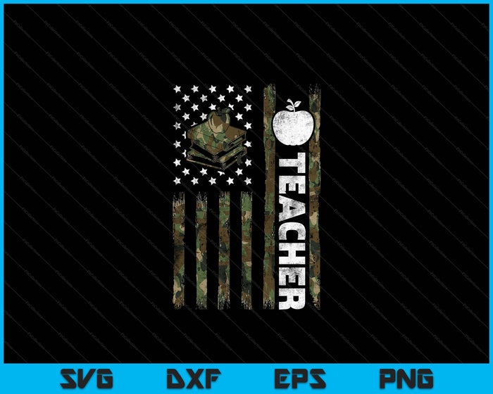 American Flag Camouflage Teacher Patriotic 4th Of July SVG PNG Digital Cutting Files American Flag Camouflage Teacher Patriotic 4th Of July SVG PNG Digital Cutting Files