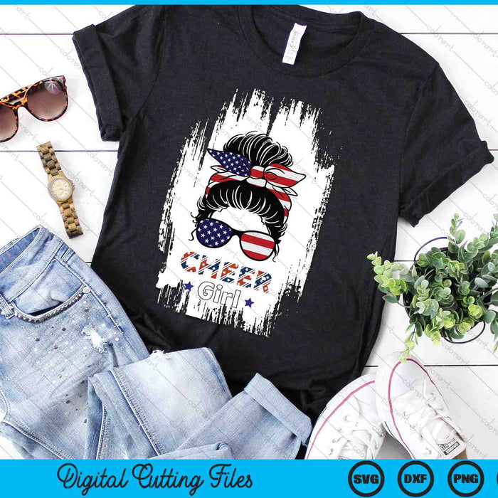 American Flag Cheer Girl 4th July USA Patriotic Cheerleader SVG PNG Digital Cutting Files American Flag Cheer Girl 4th July USA Patriotic Cheerleader SVG PNG Digital Cutting Files