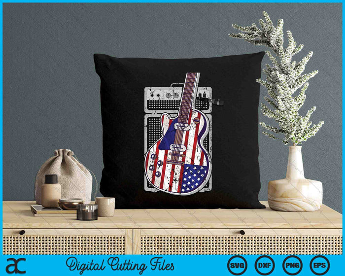 Amerikaanse vlag gitaar 4 juli gitarist USA countrymuziek SVG PNG digitale snijbestanden Amerikaanse vlag gitaar 4 juli gitarist USA countrymuziek SVG PNG digitale snijbestanden