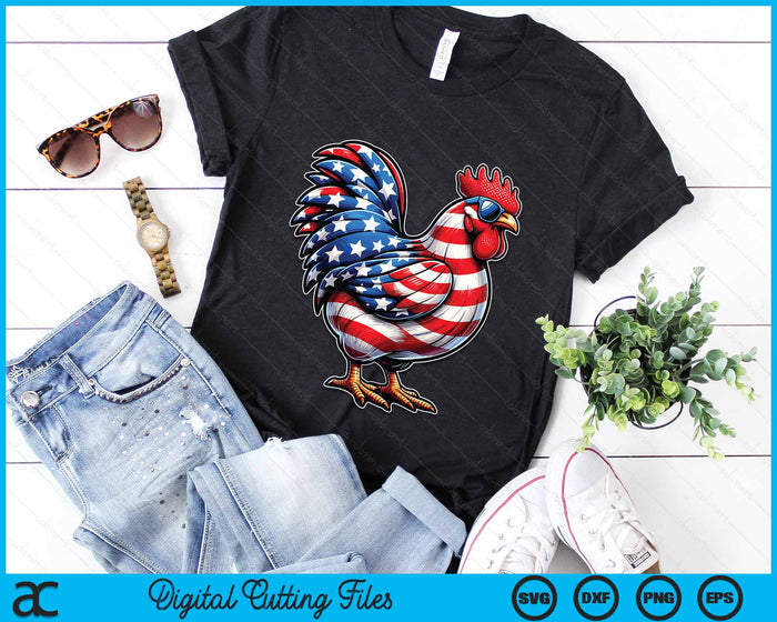 American Flag Rooster Chicken 4th Of July Animal SVG PNG Digital Cutting Files American Flag Rooster Chicken 4th Of July Animal SVG PNG Digital Cutting Files
