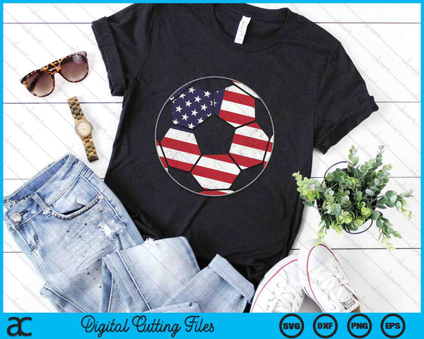 American Flag Soccer Ball Men Women Kids SVG PNG Digital Cutting Files