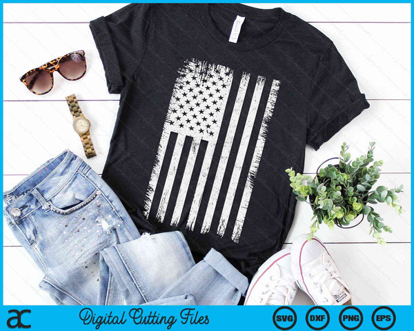 American Flag Vintage Patriotic Distressed American Flag SVG PNG Digital Cutting Files