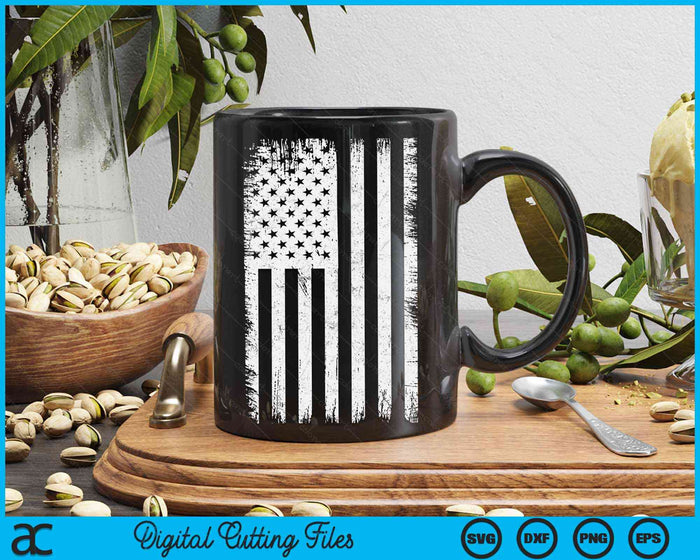 American Flag Vintage Patriotic Distressed American Flag SVG PNG Digital Cutting Files