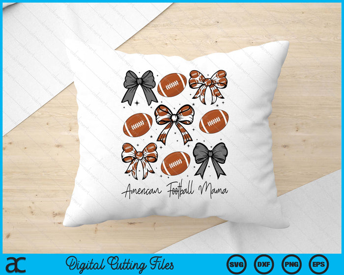 American Football Mama Coquette Bow American Football Season SVG PNG Digital Printable Files American Football Mama Coquette Bow American Football Season SVG PNG Digital Printable Files