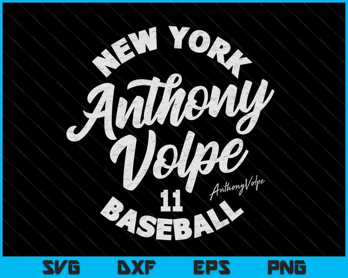 Anthony Volpe New York honkbal SVG PNG digitale snijbestanden Anthony Volpe New York honkbal SVG PNG digitale snijbestanden